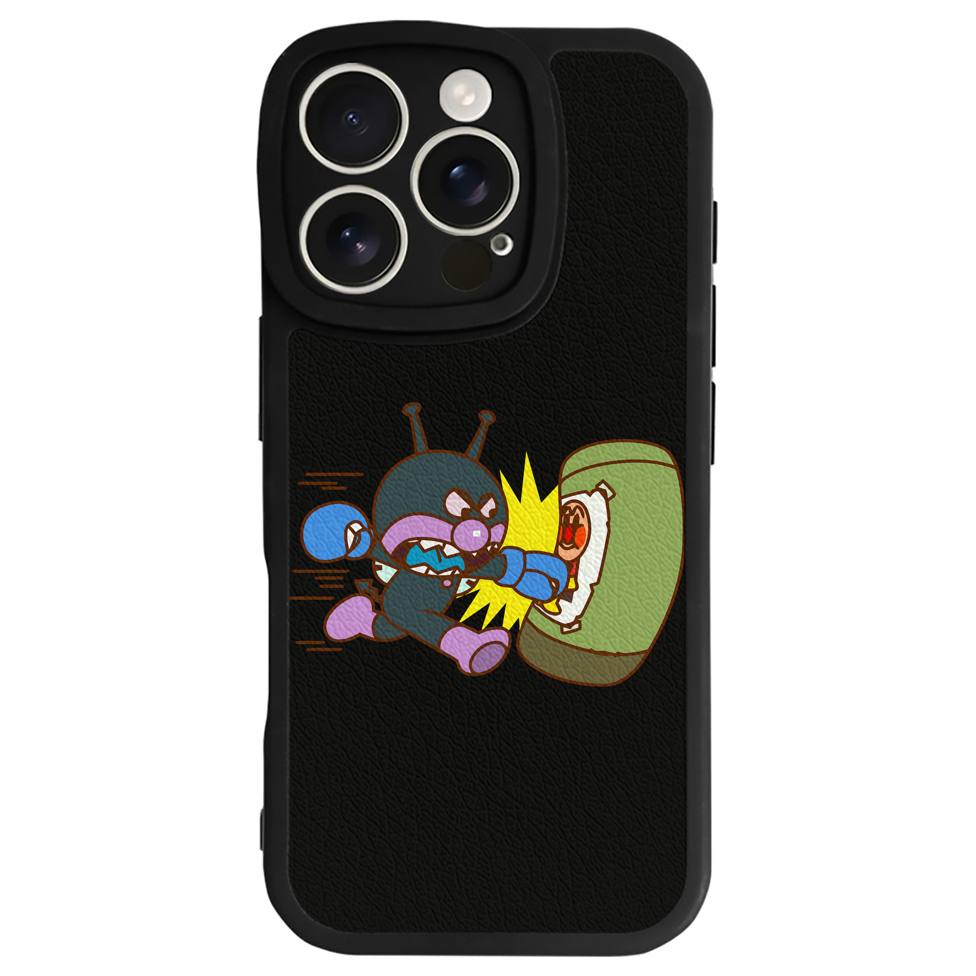 （画像用） アンパンマン Anpanman 【iPhone 16シリーズ対応】シリコンスマホケース（レザー調） 材質：シリコン